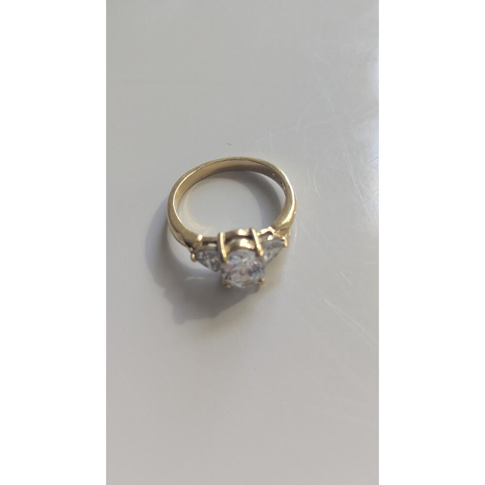 10k Gold Size 6 Engagement Ring With Cz Or Diamonds Oval Cut - Picture 7 of 8